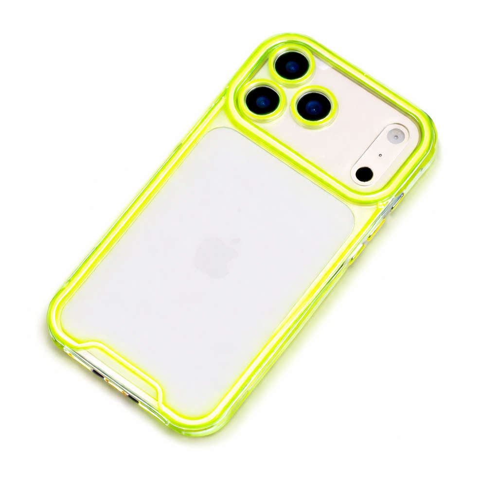 Funda Acrílica iPhone 17 • Bordes Neón